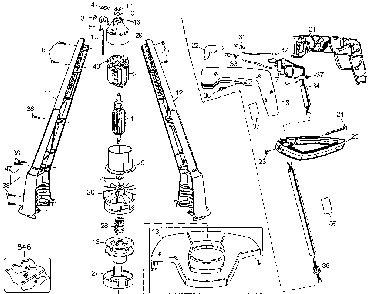 Exploded Diagram A Diagram and Parts List for ST300-04 Type 2 Black and Decker Trimmer